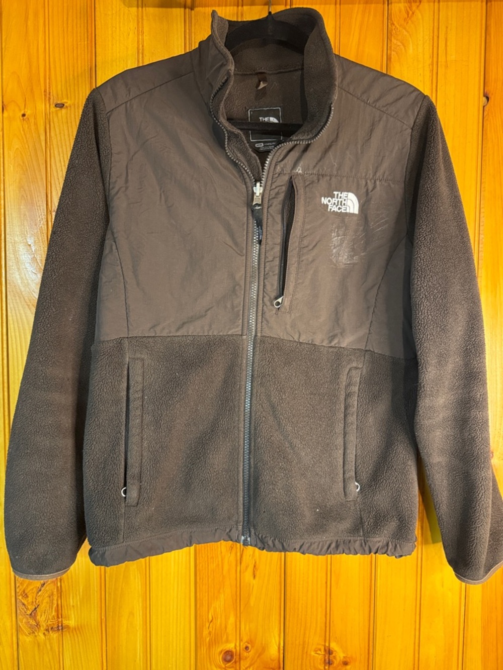 The North Face Brown Fleece & Shell Hybrid Jacket